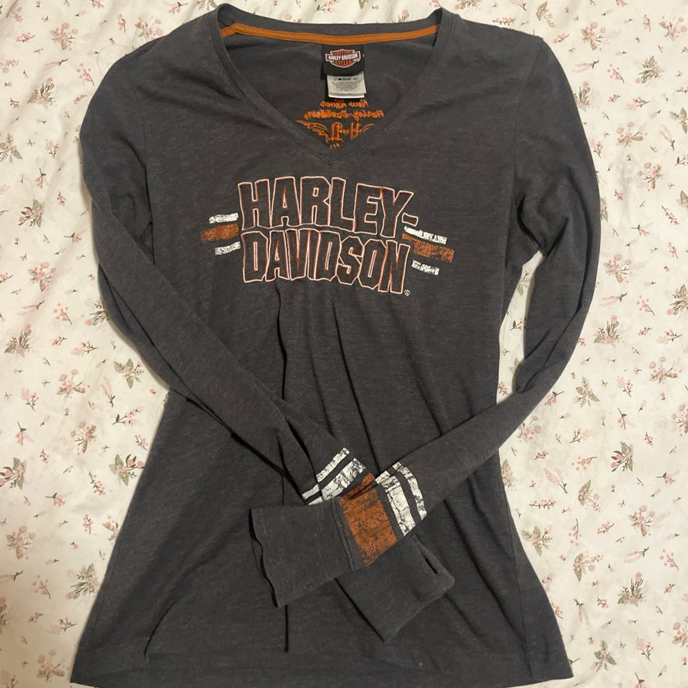 Harley-Davidson Gray Long Sleeve Shirt